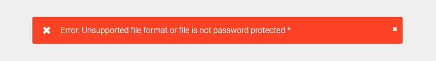 Why Does the Error of Unsupported File Format Occur?